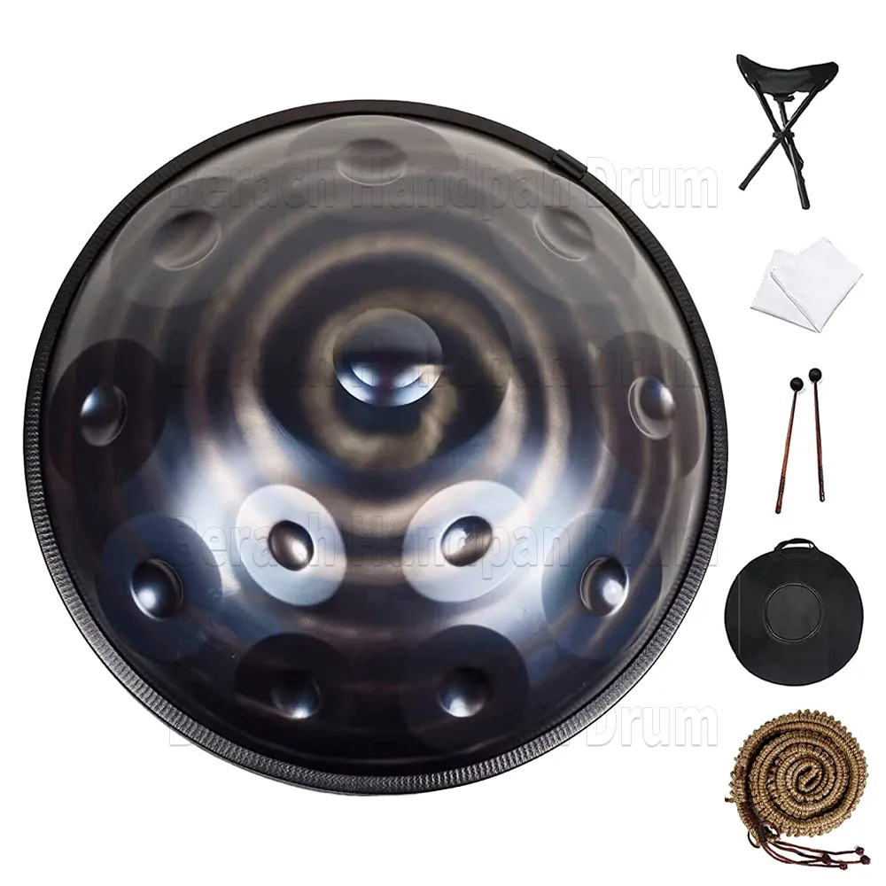 Galaxy Spiral Handpan Bęben 22 -calowy 12/10/9 Uwagi D Minor Steel Ting