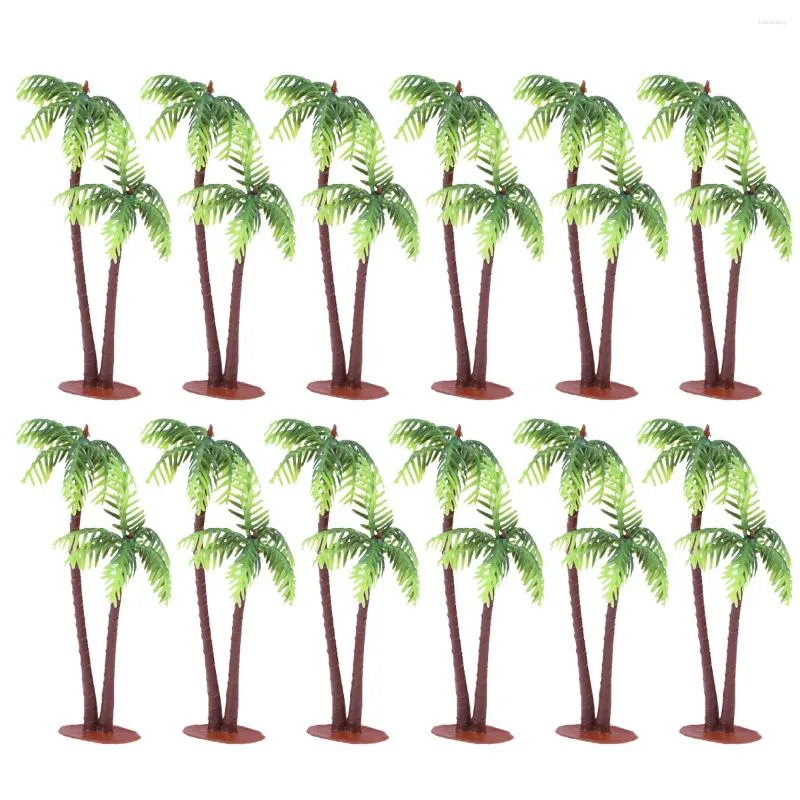 Dekorativa blommor 36 PCS Simulering Plastisk mikrolandscape DIY Kokospalmdekor Figur för POGRUT