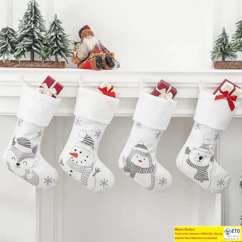 UPS nouvelle décoration de Noël fournitures de Noël grandes chaussettes arbre de Noël pendentif cadeau pour enfants sac de bonbons scène habiller