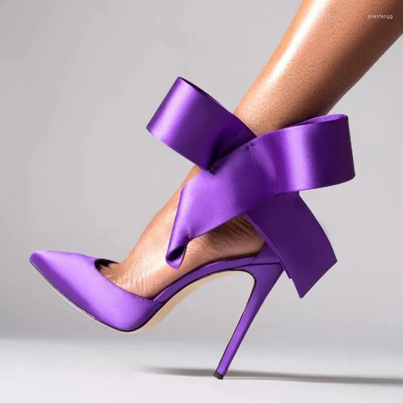 Отсуть обувь Fuchsia Satin Bow Pump