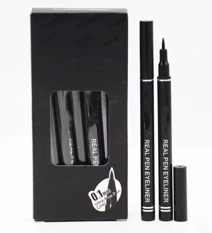 La más nueva marca Eye brand Maquillaje Líquido Delineador de ojos Lápiz Natural Impermeable Larga duración Cool Black Eye Liner Pen