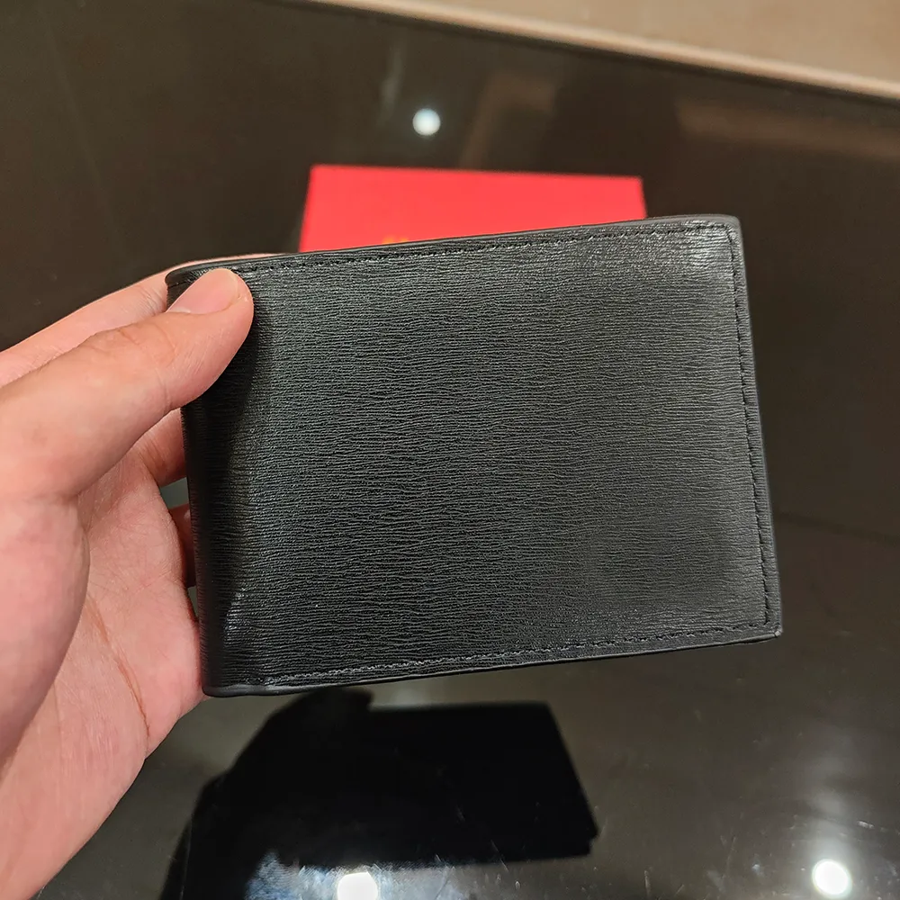 Porte-monnaie de crédit de mode porte-cartes multifonctions de marque mens portefeuille recadrée porte-monnaie en cuir poche repliable enveloppe poche boîte d'origine