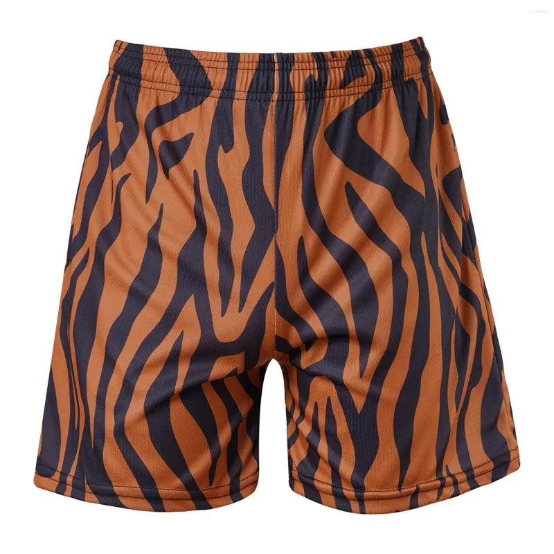 Shorts masculinos homens respiráveis ​​Cintura elástica esportiva com troca de estampas de animais com estampa de estampa de animais Bottoms Bottoms Bottoms