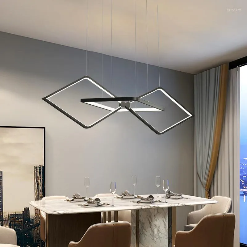 Lampadari Lampadario a sospensione a LED per soggiorno Sala da pranzo Cucina Ufficio Illuminazione moderna Negozi da tavolo 110-220V