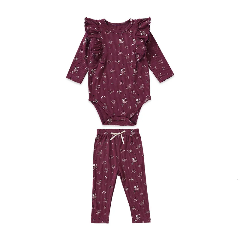Pyjamas bébé body pantalons à pois tenues pour bébé né bébé filles vêtements ensembles printemps fille pyjamas à manches longues 230511