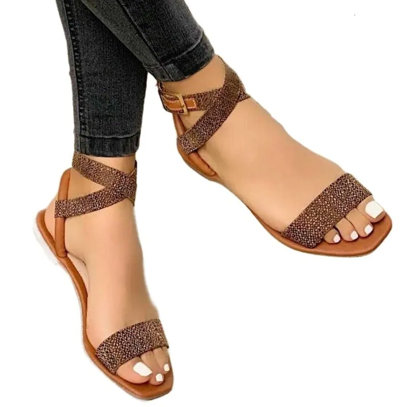 Summer Cross Strap In Flat Sandals For Women Elegant Comfortable
