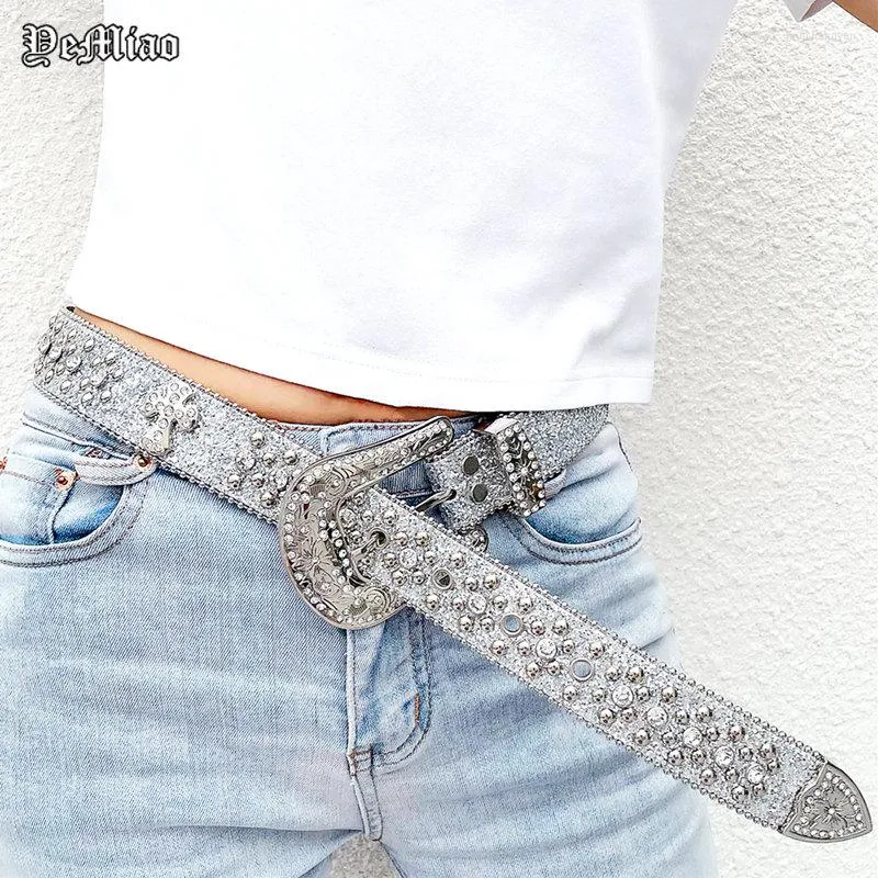 Cross Rhinestone Belt Rhinestone Cross Belts: Punk Goth Western