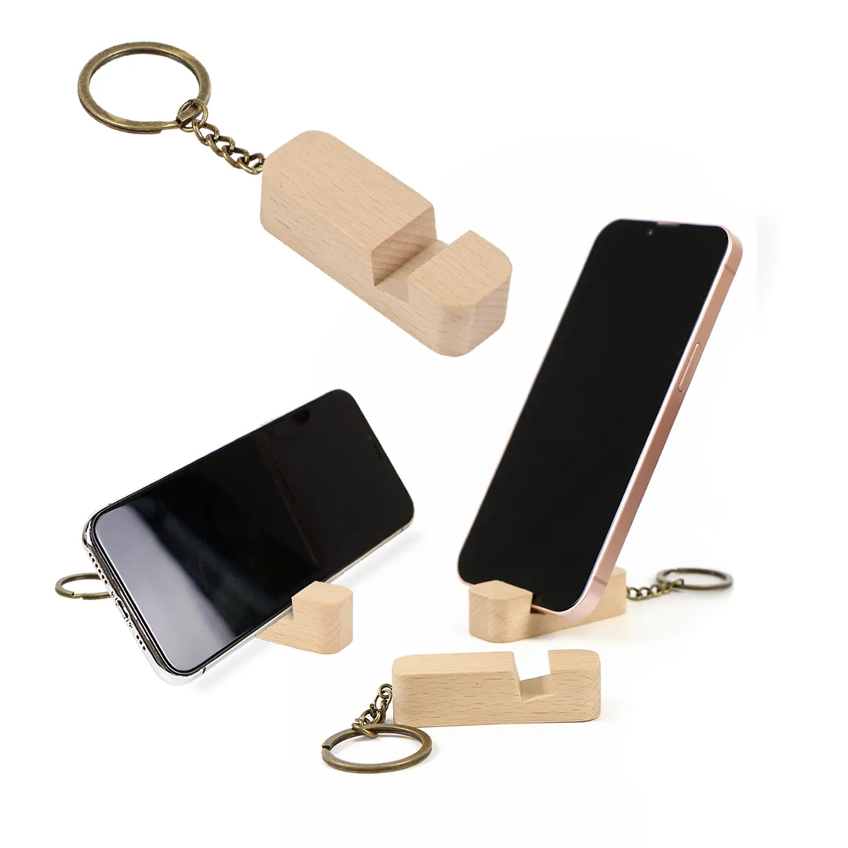 Cell phone store holder keychain
