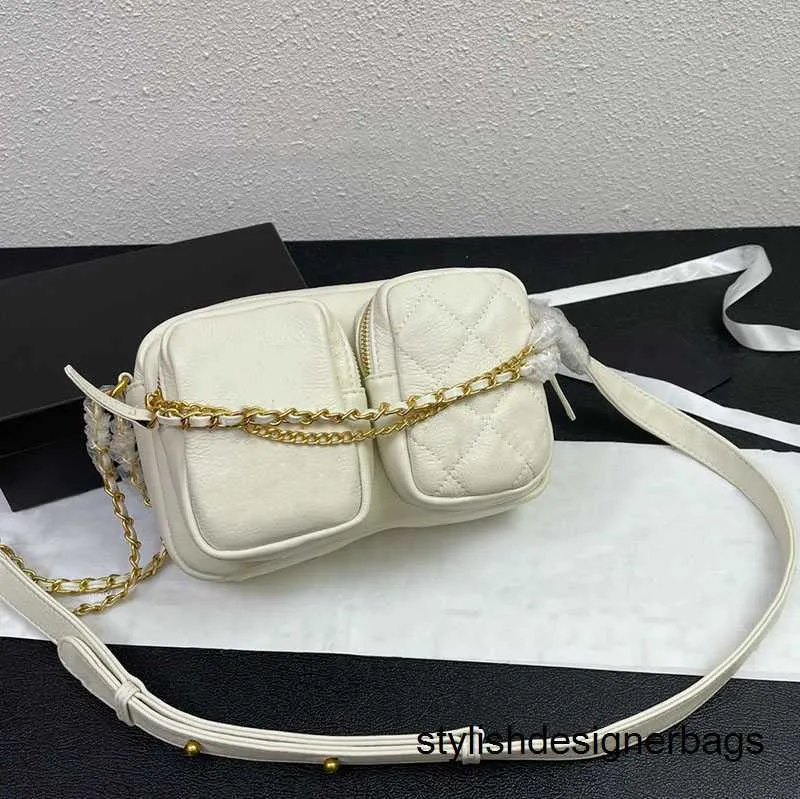 Cross Body Echt lederen kleine camerabehuizing Damesschoudertas As2923 Flap Crossbody ketting gewatteerde tassen twee portemonnee luxe designer modeavond handtas