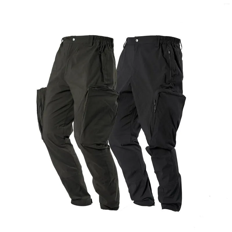 Pantaloni da uomo Cargo Tasche laterali larghe Tasca nascosta Cerniere Ykk Pupilla Viaggio Techwear Futuristico Streetwear Estetica