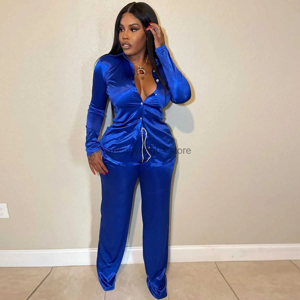 Satin 2 piece set on sale