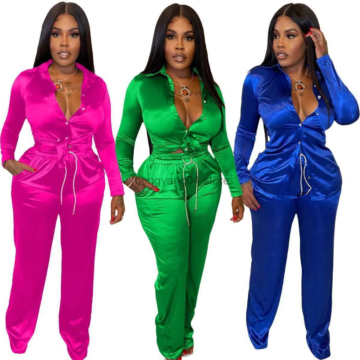 Satin two piece outfit discount