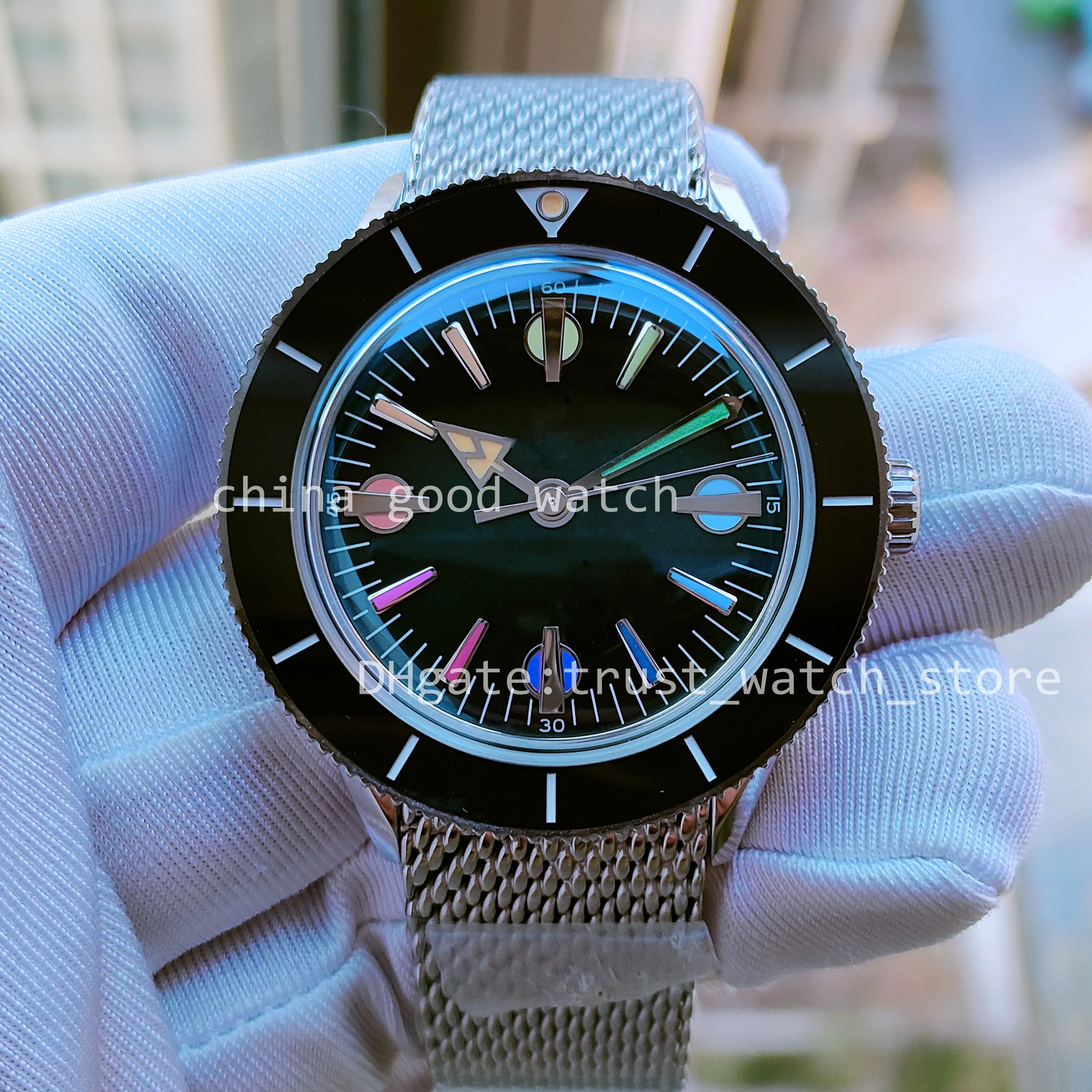 Super montres hommes mouvement automatique gff montre hommes montre cadran super oc an patrimoine 57 capsule BIK Rai GFf A2824 d couverte bracelet en