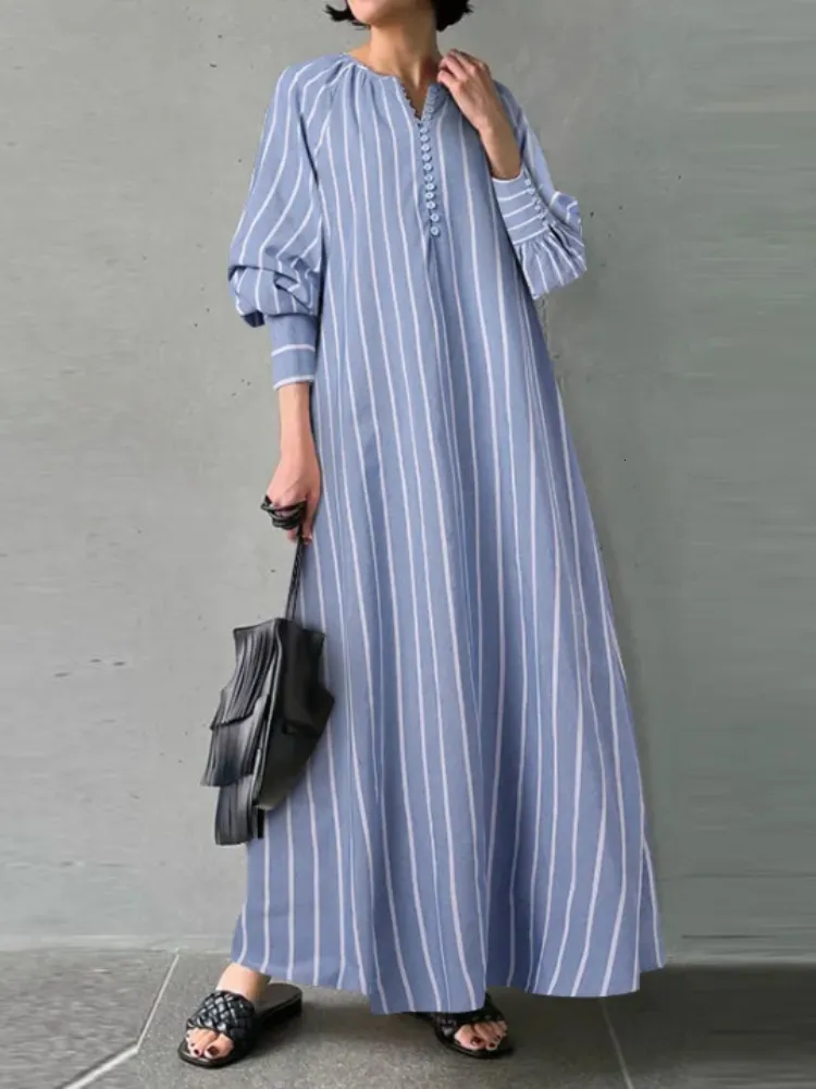 loose fitting cotton summer dresses Performance Comfort L/S Shirt - Izod Sportswear - Estate Blue