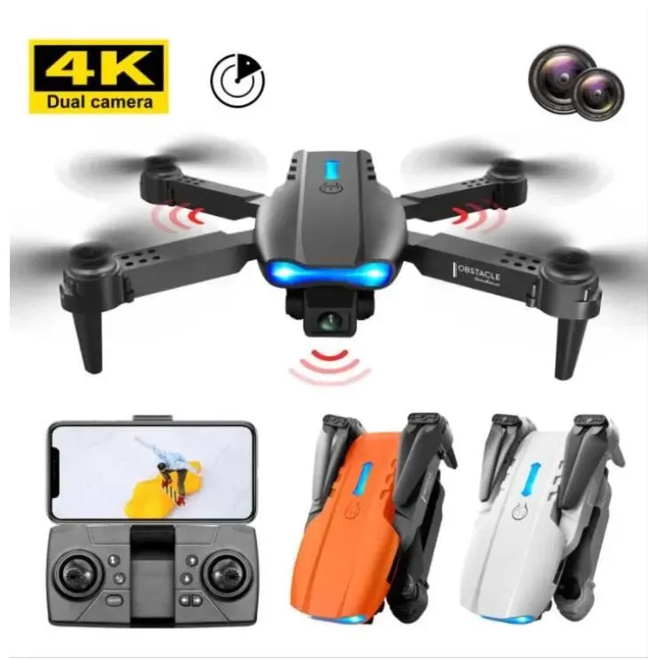 Pliable 4K Mini Drones Profesional Droni Rc Avions Quadcopter Hd Caméras 1080P Wifi Petit Racing Dron Selfie Rc Hélicoptère Long Range Fpv Drone Kit Uav Pour Enfants Adulte