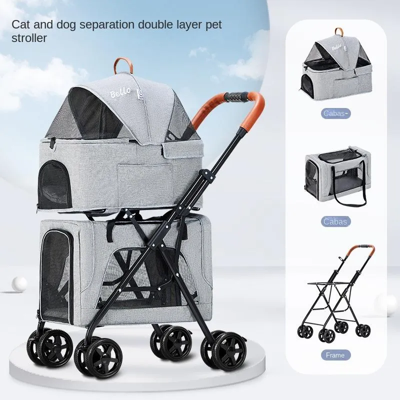 Transportörer lyxiga husdjurskattvagn Nyfödd babyvagn