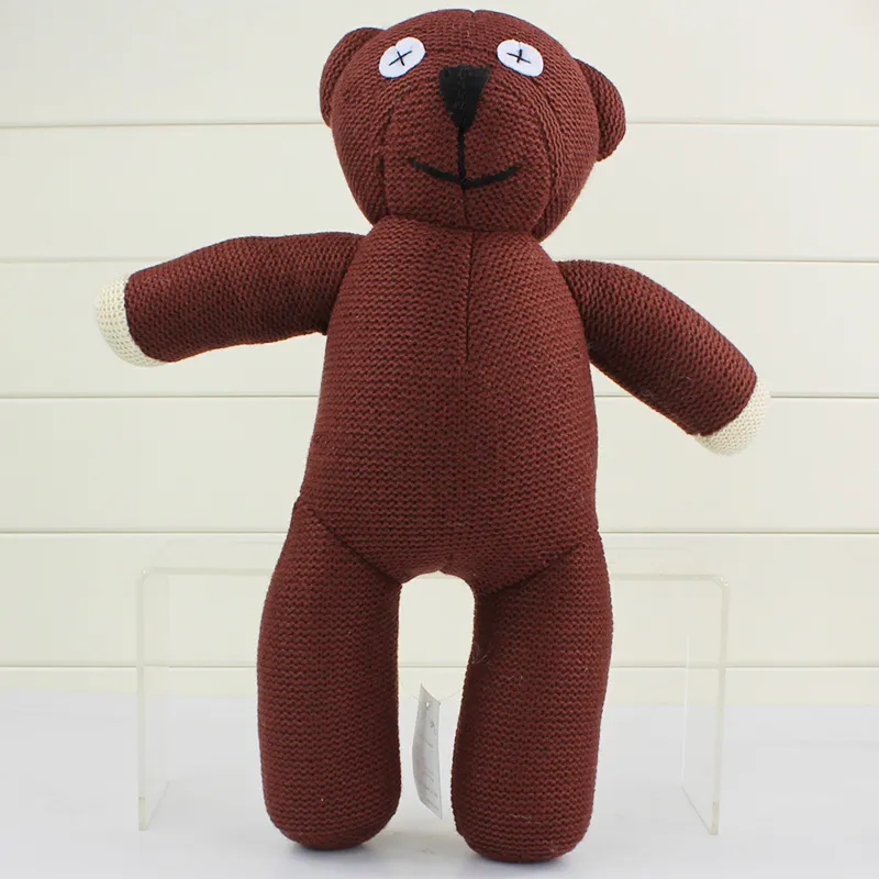 Peluş Bebekler 35cm Büyük Boy Bean Bean Teddy Bear Hayvan Yün Bebek Oyuncak Kahverengi Bebek Çocuklar İçin Hediye 230512