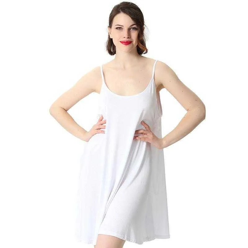 Sleep Lounge para mujer Tallas grandes 6XL 7XL Modal Mujer Camisón SEXY Correa de espagueti Camisón Ropa de dormir informal Albornoz Suave y transpirable Vestido para el hogar P230511