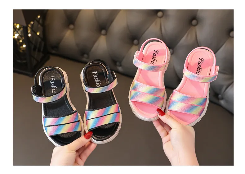 Childrens rainbow sandals store