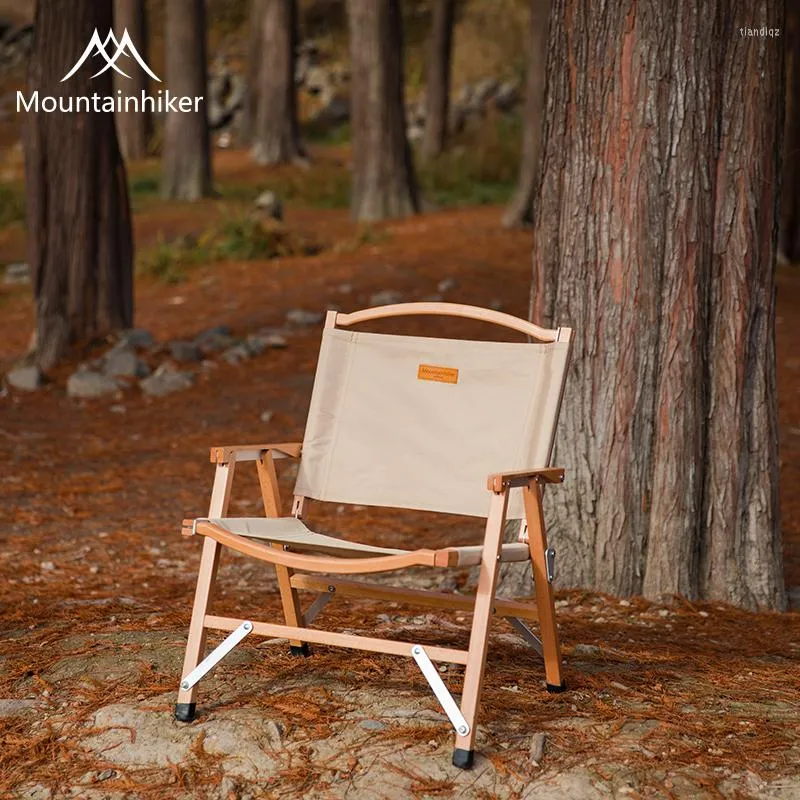 Camp Furniture Mountainhiker Outdoor Camping Party Self Driving Picnic Portable Detachable Sketch Low Reclining Chair Solid Wood Folding