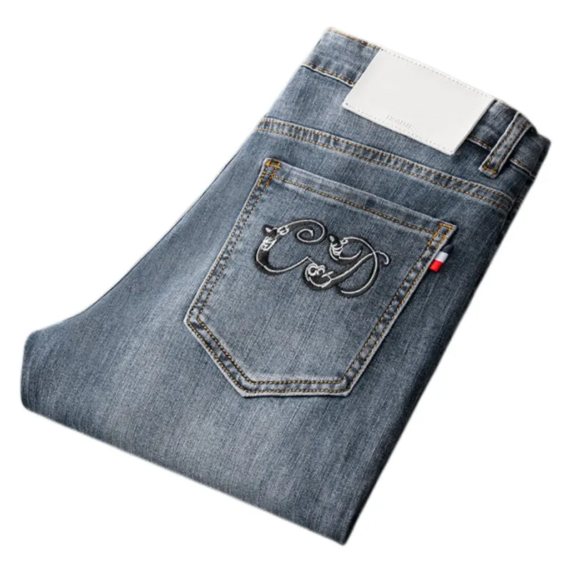 Mens Skinny Chino Trousers Slim Fit Stretch Denim Chino Pants