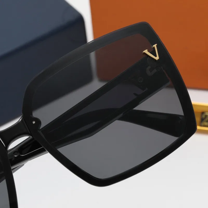 Designer-Sonnenbrille für Damen und Herren, Damen-Sonnenbrille mit Blumenlinse, UV 400, Buchstaben-Designer-Sonnenbrille, Unisex-Brille, Sonnenbrille, Schwarz, Grau, Strand, Adumbral