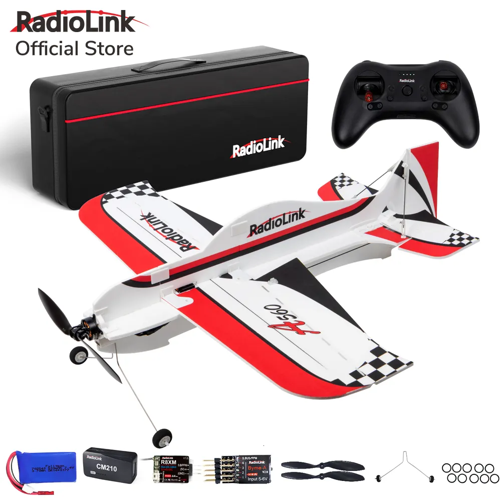 Electric/RC Aircraft Radiolink A560 Airplane RTF PNP 4CH RC Plane 580mm WINGSPAN 6 -lägen redo att flyga 3D EPP Trainer Nybörjare Set Gyro Assystem 230512