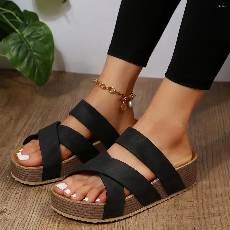 Women Flat Sandals Criss-Cross Open Toe Wide Elastic Strap Fashion Summer  Shoes : : Clothing, Shoes & Accessories