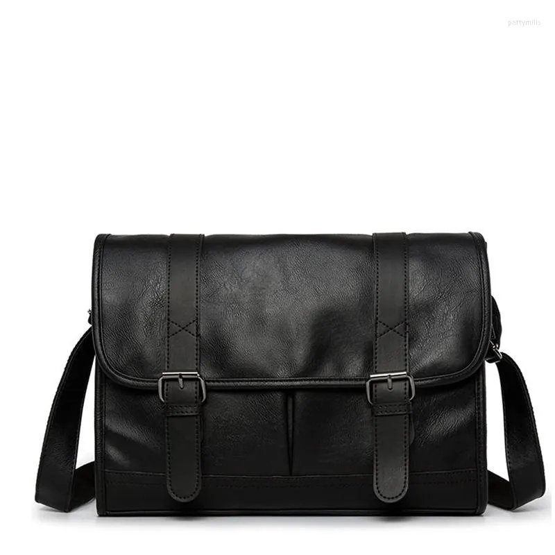 Briefcases Fashion Man Leather Shoulder Bags Travel Bag Men Briefcase Messenger Male Laptop Business Crossbody