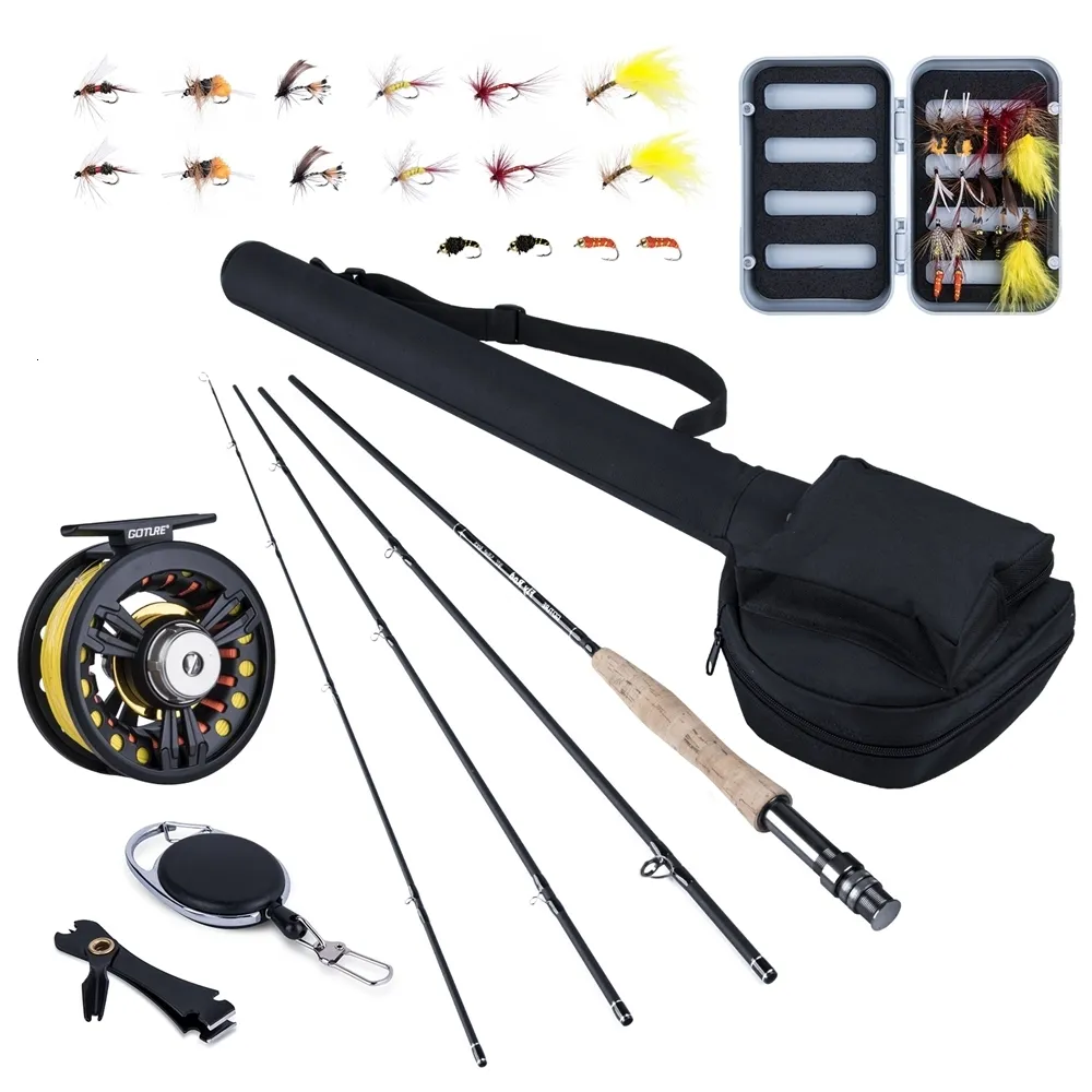 Goture Fly Rod Combo CNC Machined Carbon Fiber Reel For Fishing