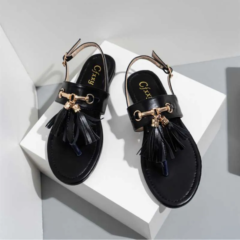 Slippers Summer Sandals Женщины 2021 Bohemia Tassel Toe Toe New Ladies Shoes Fashion Женщина. Случайная пляжная обувь женская шлепанцы Sleerper Flat G230512