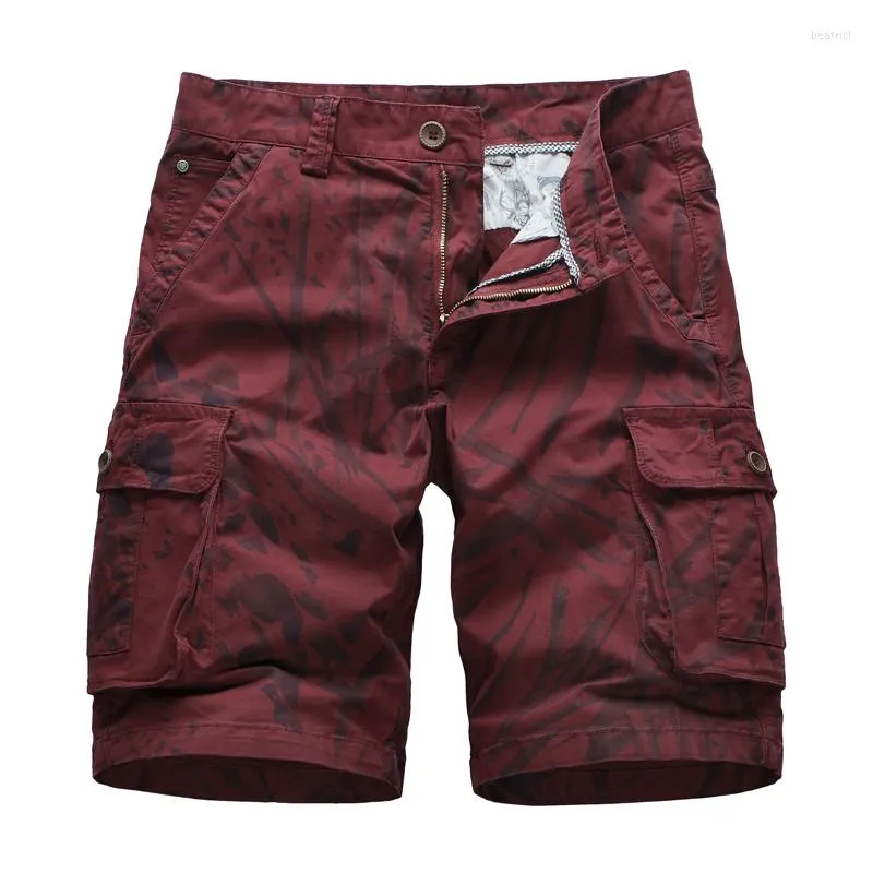 Męskie spodenki Cargo Cotton Army Taktycal Men's Summer 2023 Moda Khaki Multi Pocket Casual Short Pants Lose Military Mens