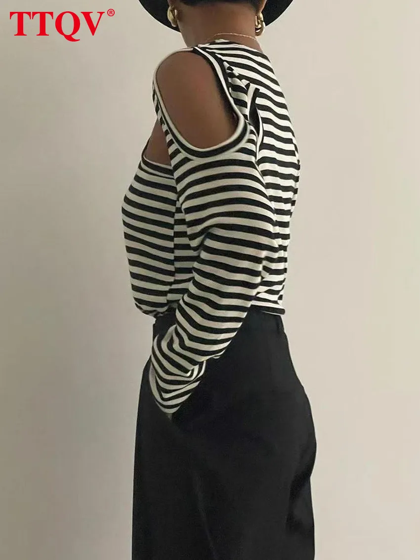 Camiseta rayas negras mujer sales