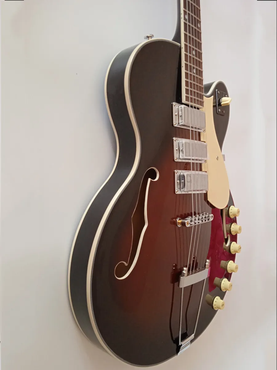 6ストリングセミホローボディエレクトリックギター：右利きのサン