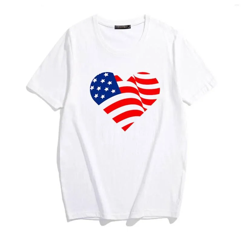 Heren t shirts Amerikaans vlag shirt voor dames tank tops patriottische t -shirt VS strepen lange mouwen solide tee