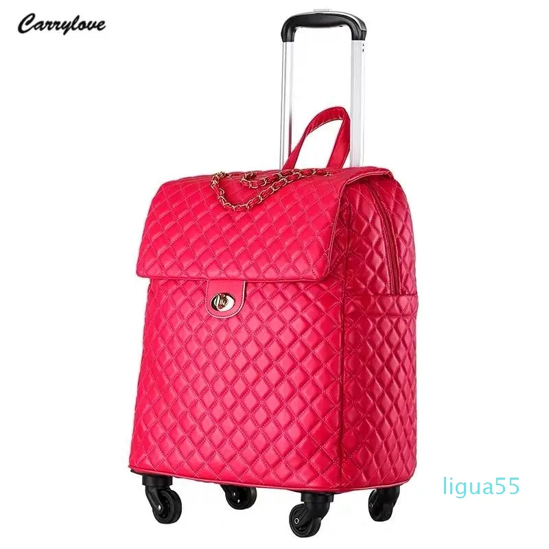 2023 Suitcases Carrylove 20 Inch Women Cabin Leather Luggage Bag Trolley Travel For Ladies From 119 71 DHgate