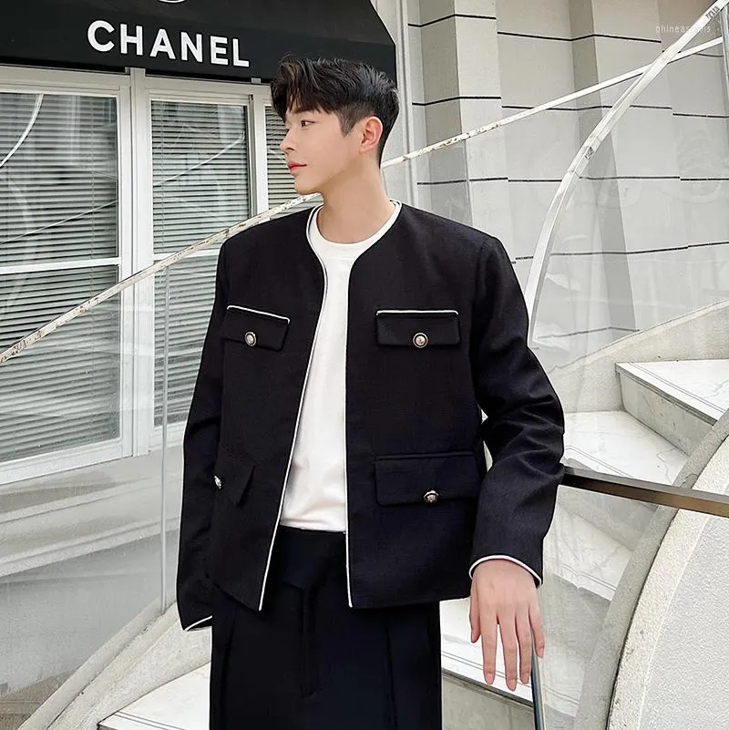 Short collarless jacket online