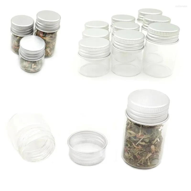 Bouteilles de stockage 50pcs verre avec couvercle 10ml / 15ml / 20ml Jar Case Jars Box Kitchen Home Container