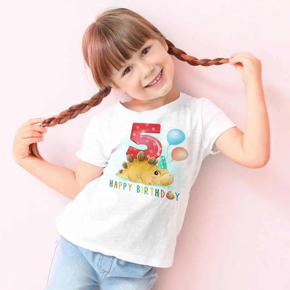 Girl dinosaur birthday shirt clearance