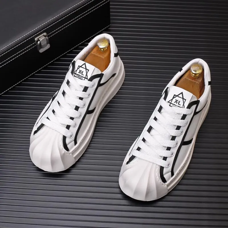 Soled White 2024 Korean Small Thick Summer New Version of Everything Casual Sports Simple Fashion Board Shoes A17 754 347