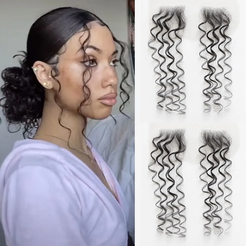 Hair Pieces 4pcs HD Lace Baby Edge Stripes Human Virgin Reutilable mais natural 230511