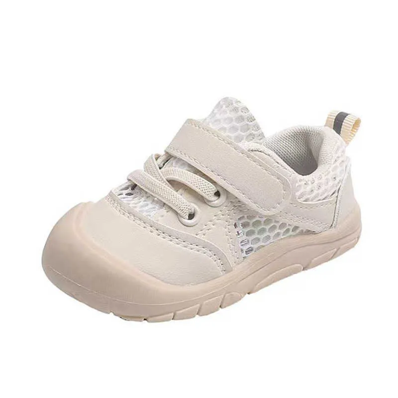 Atletische Outdoor Summer Mesh Children Sneakers Ademende witte casual schoenen voor babymeisjes jongens Soft Bottom Anti Slip Kinderen Sportschoenen AA230511