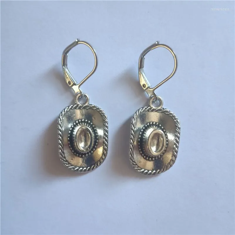 Backs Boucles d'oreilles Cowboy Lever Back Earring Dainty Charm Drop Minimalist Jewelry Antique Silver Color Gothic