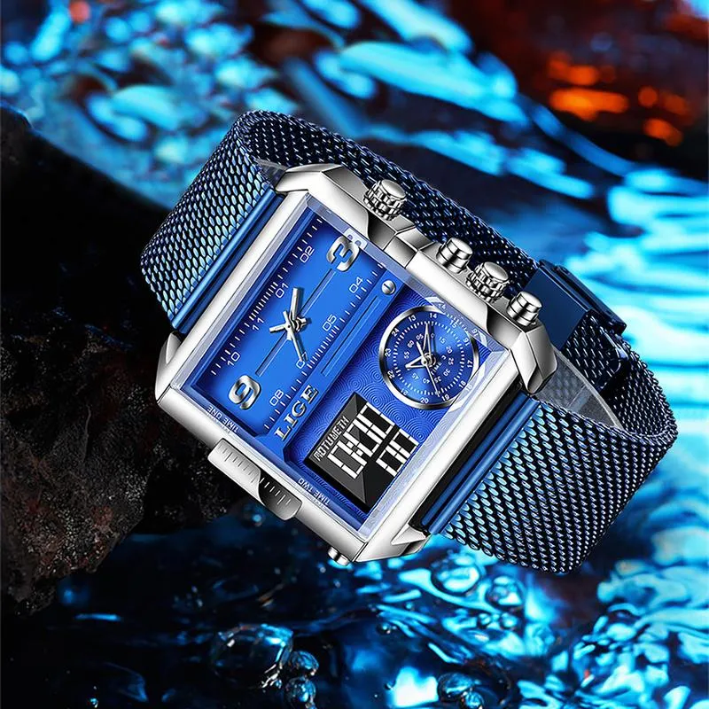 Comprar Reloj militar Reloj de pulsera para hombre Digital de cuarzo  analógico deportivo masculino LED relojes impermeables a prueba de agua