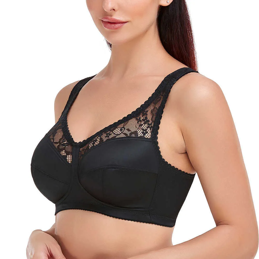 Bras Minimizer Bra Women Unlined Full Coverage Lace Wireless Non-padded  Soft Cups Plus Size 36 38 40 42 44 46 48 50 52 54 BCDEFGH P230512