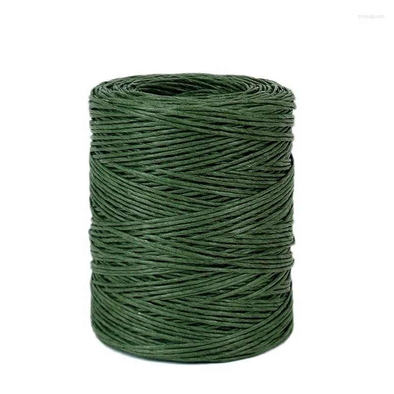 Decorative Flowers 1.0Mm Green Floral Wire Wrap Twine Handmade Iron Paper Rattan For (Length: 210M)