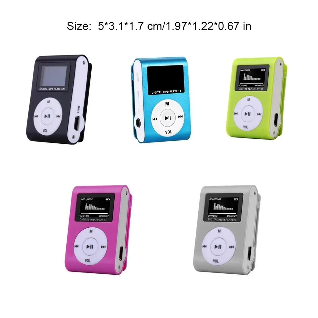 Mini lecteur MP3 Portable musique vidéo prenant en charge la carte SD TF Interface 3.5mm lecteurs de mode affichage voyage relaxant