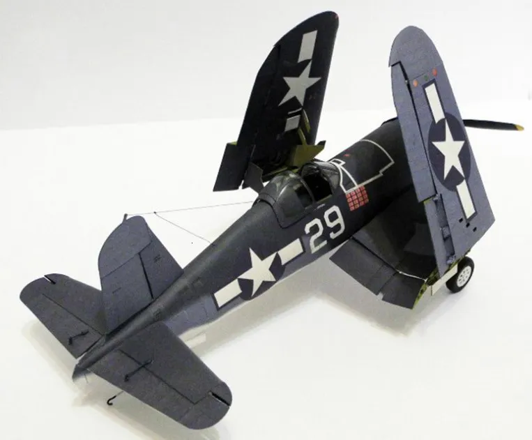 Autres jouets 133 American F4U1A Pirate Fighter 3D Aircraft Paper Model 230511