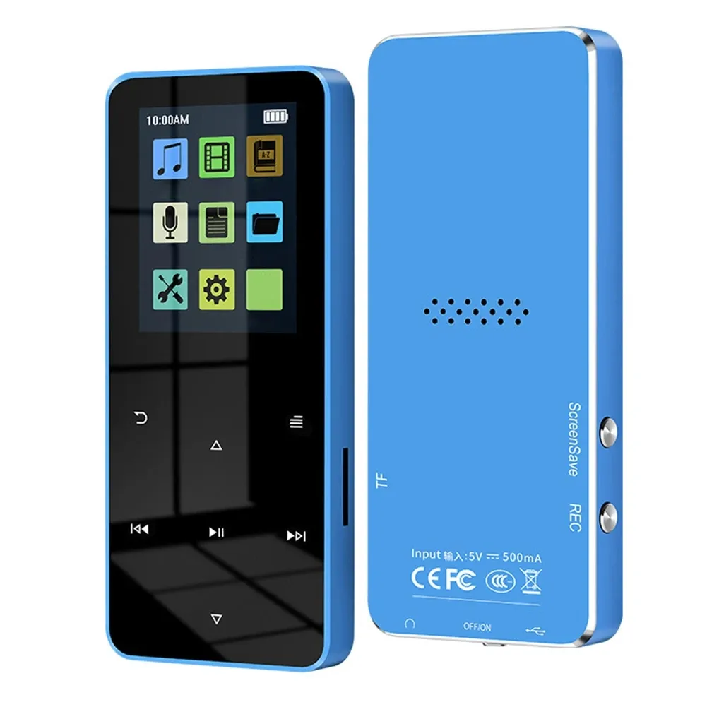 1,8-дюймовый сенсорный экран MP3 MP4 Player Hifi Music Player Bluetooth 5.0 поддерживает карту электронную книгу Портативная студентка Walkman с FM-радио