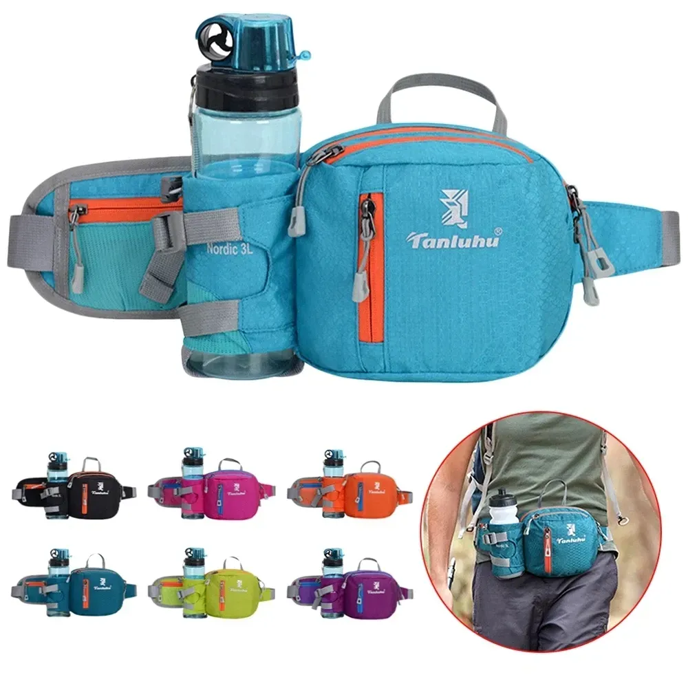 Pacote de maratona de bolsa de corrida homens homens mulheres esportes ao ar livre ciclismo de ciclismo Fanny Pack Gym Fitness Water Bottle Burch Bolsa